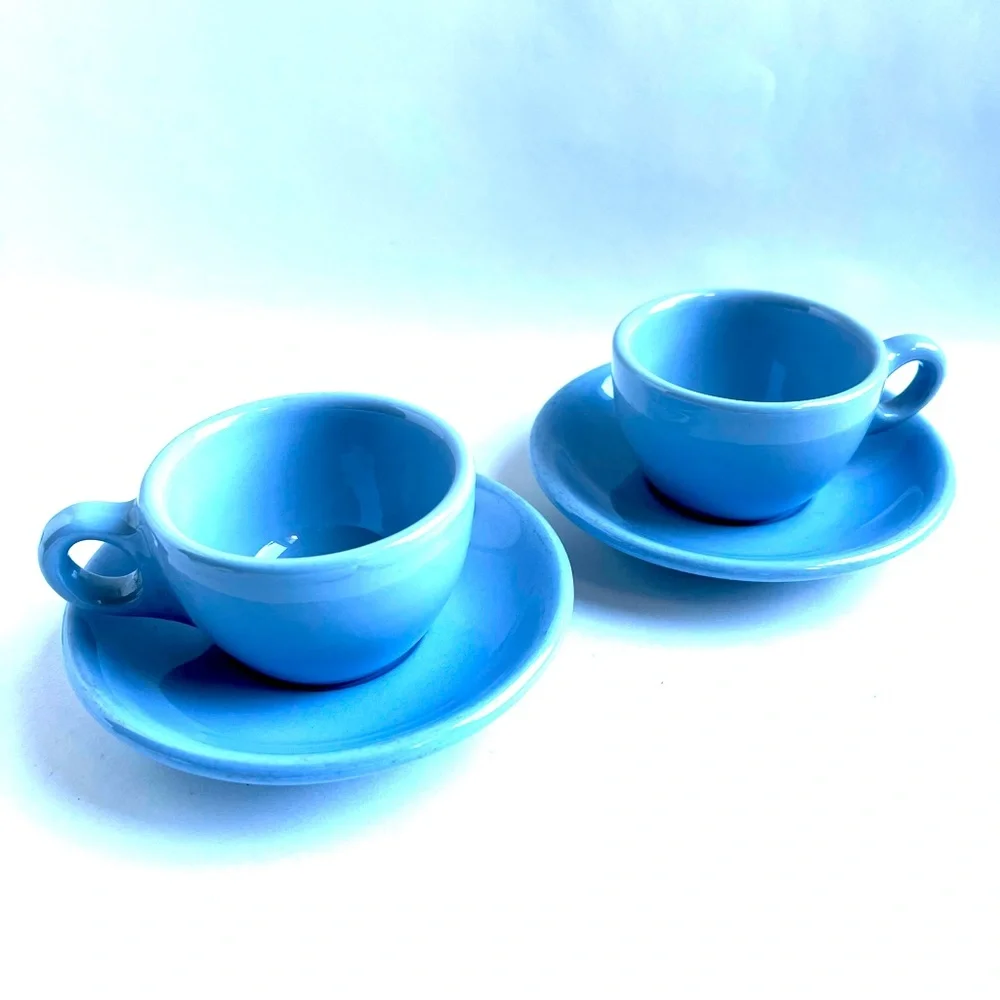 2 Vintage Coffee Cup and Saucers Restaurant Ware